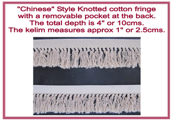 Chinese style knotted fringe